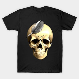 skull with feathers T-Shirt